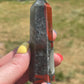 African Bloodstone Crystal Tower with Pyrite Inclusions