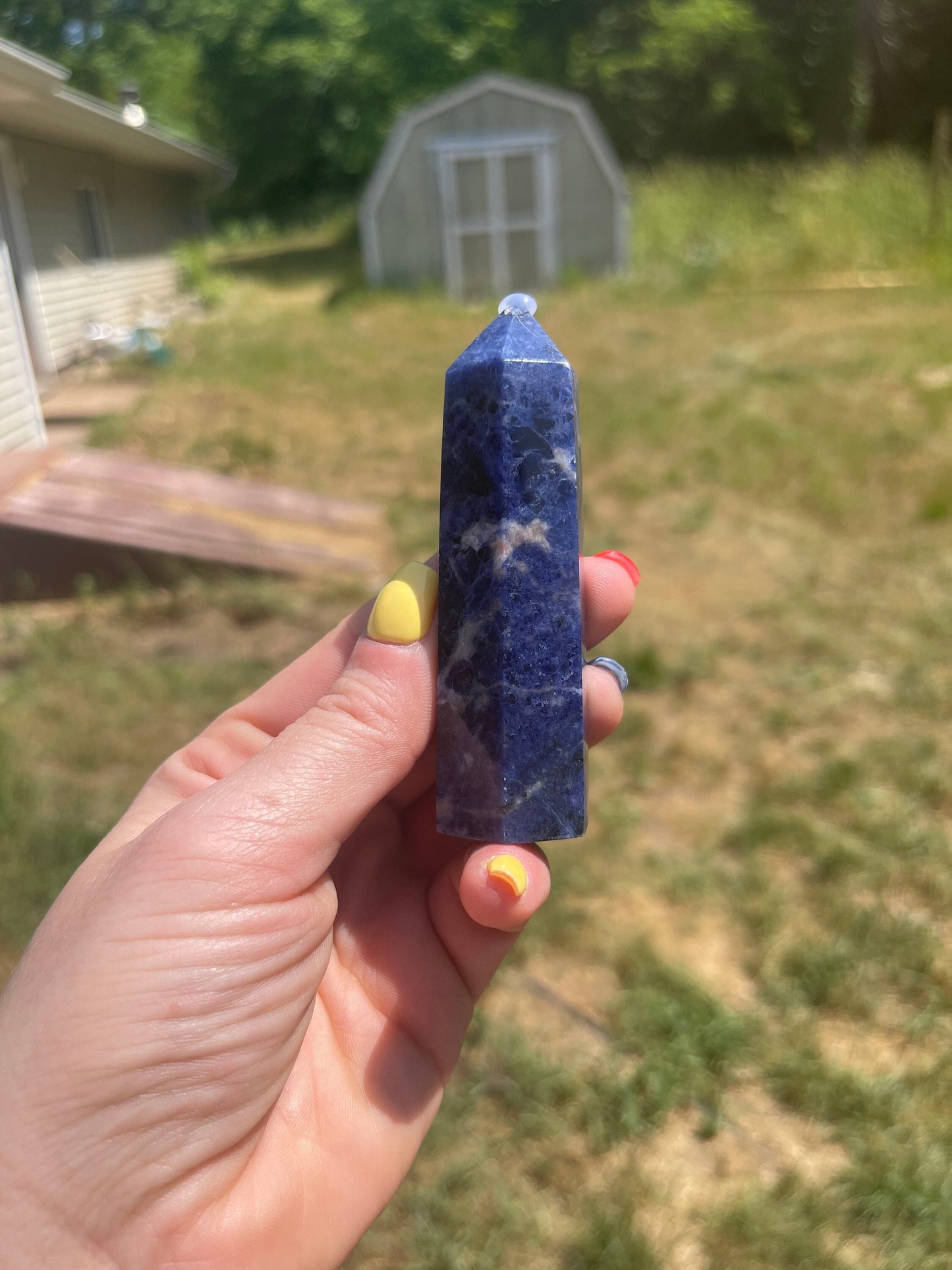 Sodalite Tower: Reiki Healing Crystal Obelisk