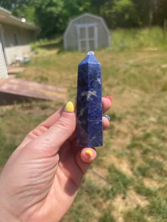 Sodalite Tower: Reiki Healing Crystal Obelisk