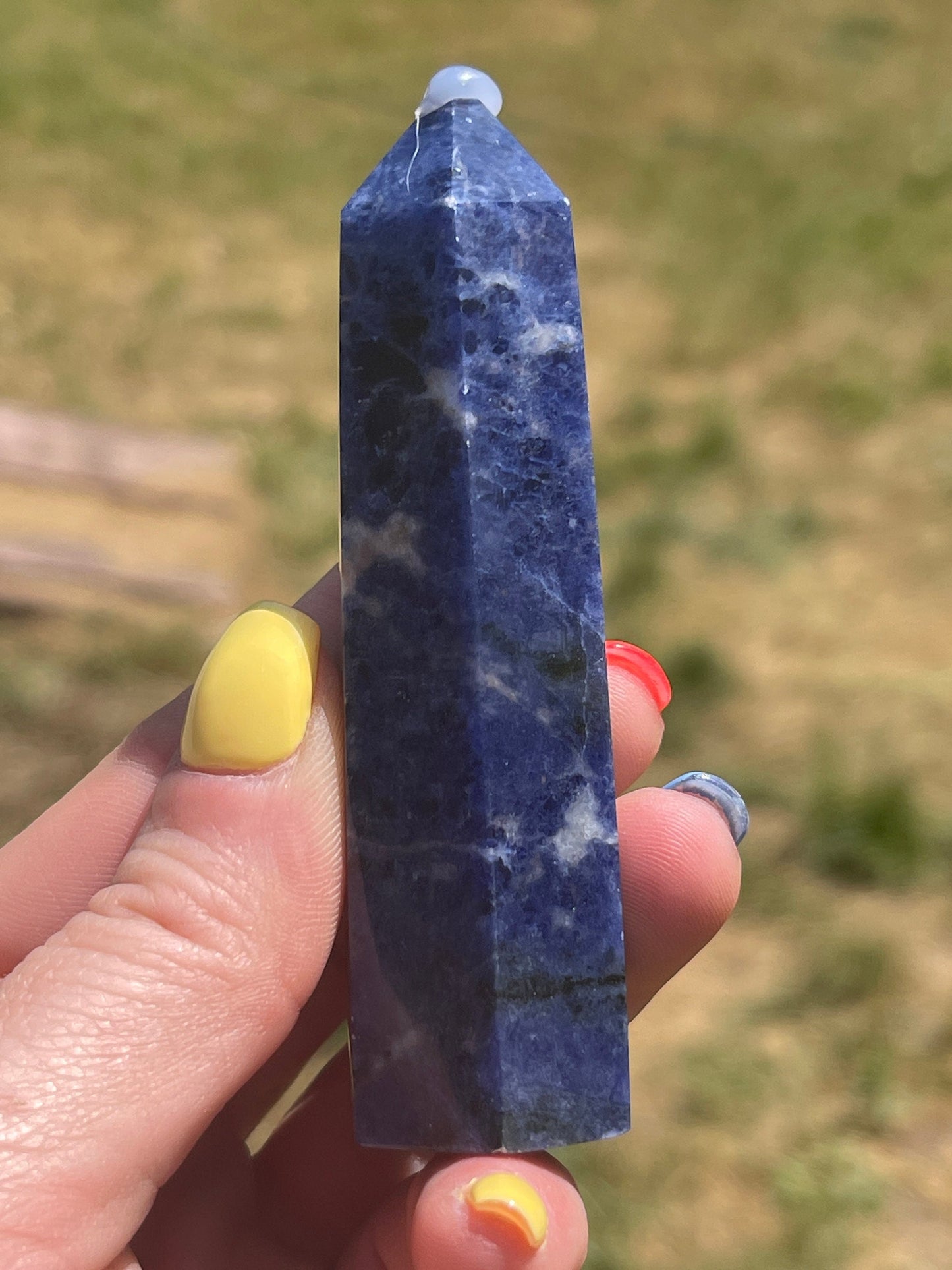 Sodalite Tower: Reiki Healing Crystal Obelisk