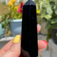 Black Obsidian Obelisk Tower: Reiki Healing Crystal Decor