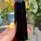 Black Obsidian Obelisk Tower: Reiki Healing Crystal Decor