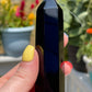 Natural Obsidian Obelisk Tower: Reiki Healing Crystal Decor
