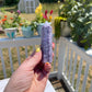 Purple Lepidolite Crystal Tower: Mica Point, Witchy Decor