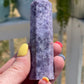 Purple Lepidolite Crystal Tower: Mica Point, Witchy Decor