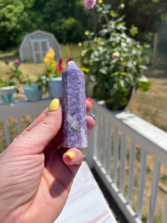 Lepidolite Crystal Tower