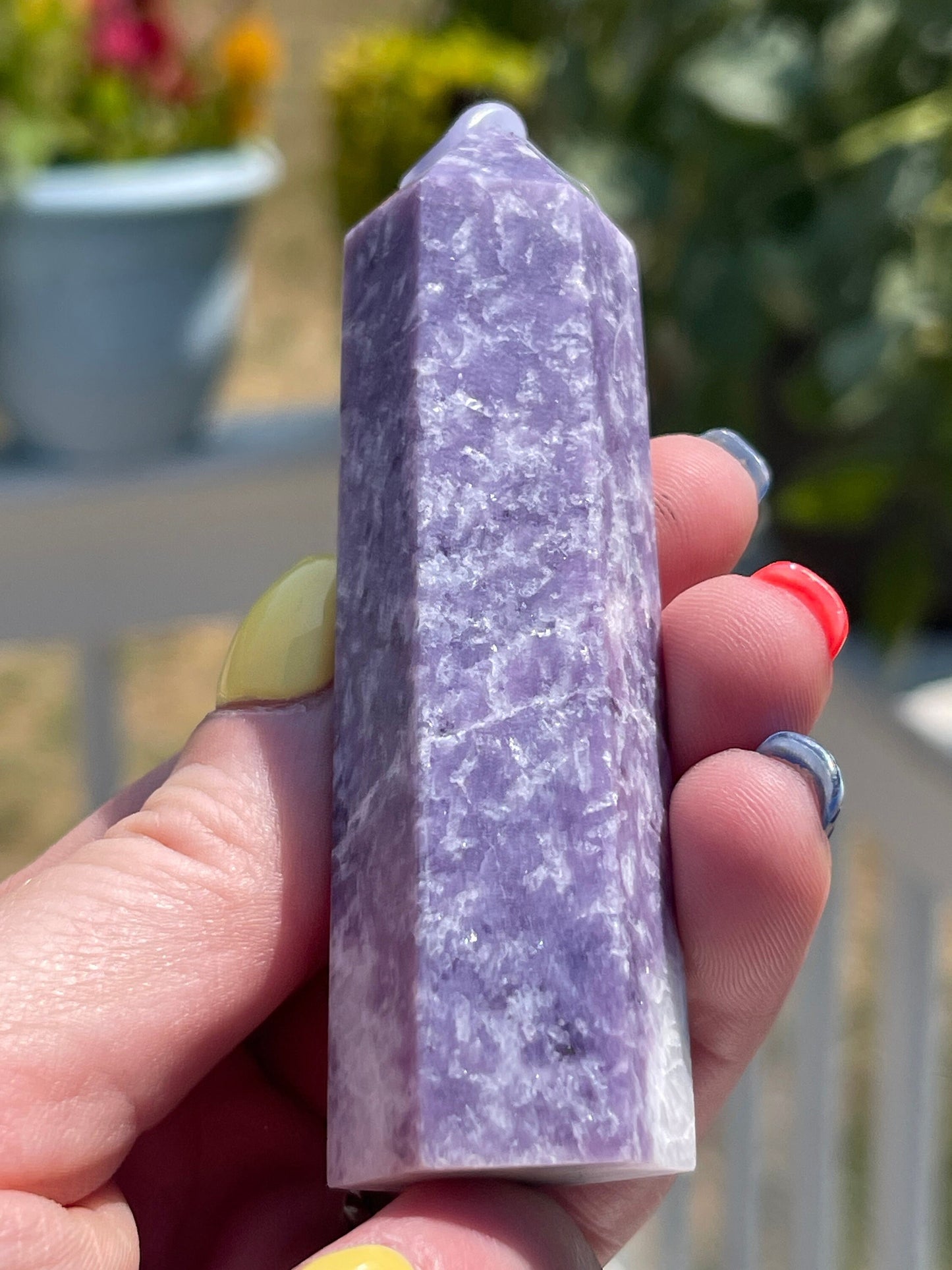 Lepidolite Crystal Tower