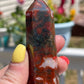 Carnelian Moss Agate Tower