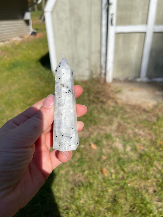 Rainbow Moonstone Crystal Tower