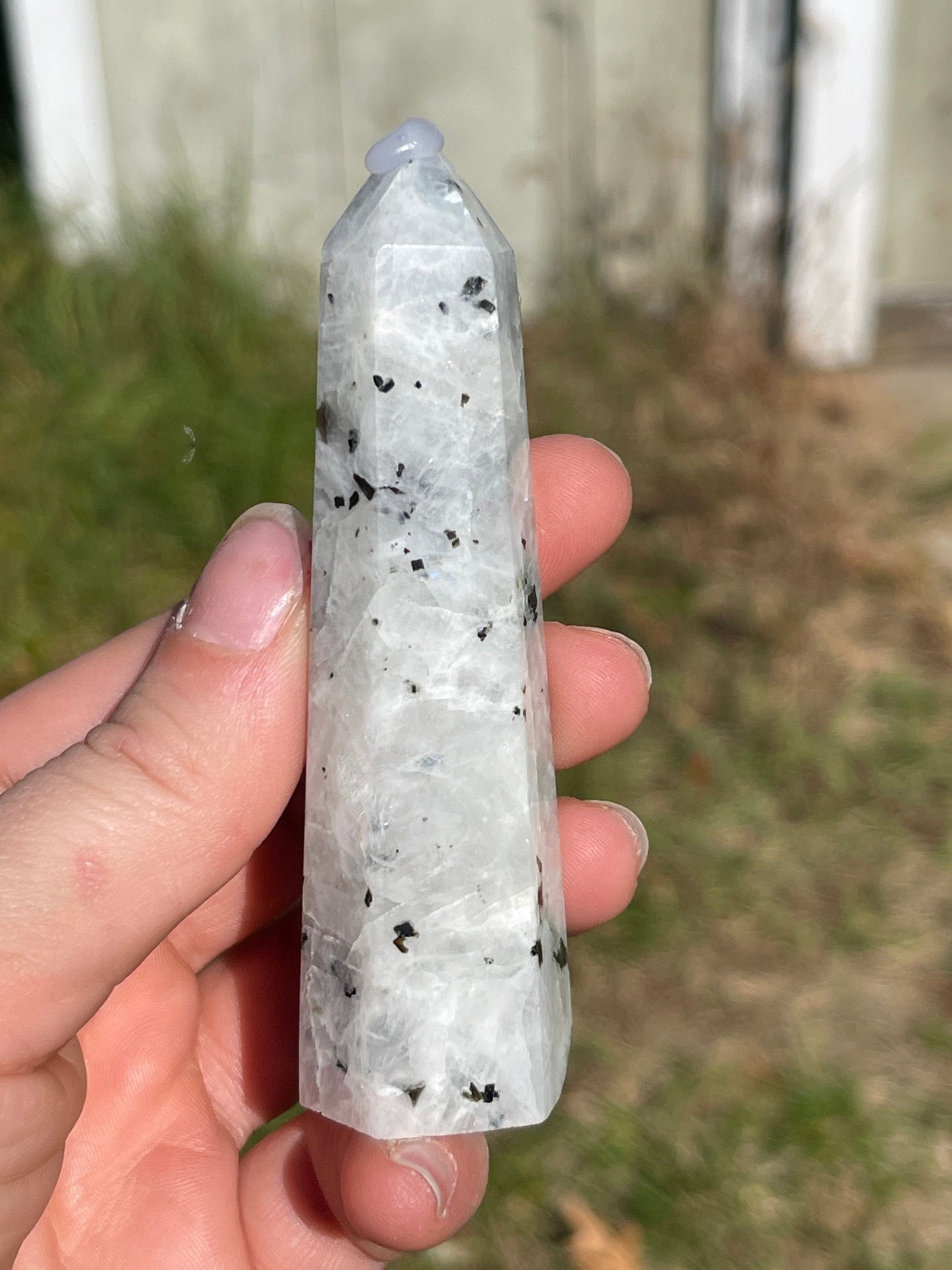 Rainbow Moonstone Crystal Tower