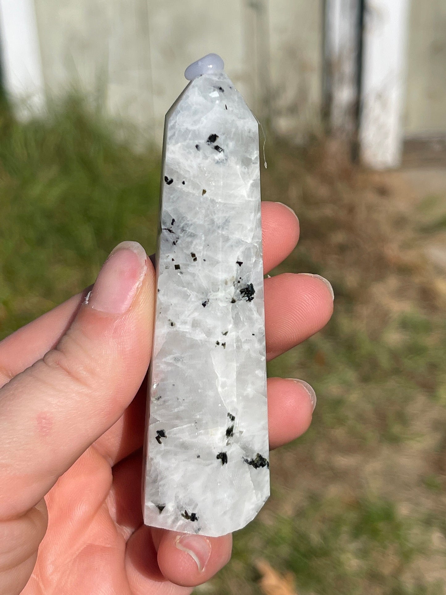 Rainbow Moonstone Crystal Tower