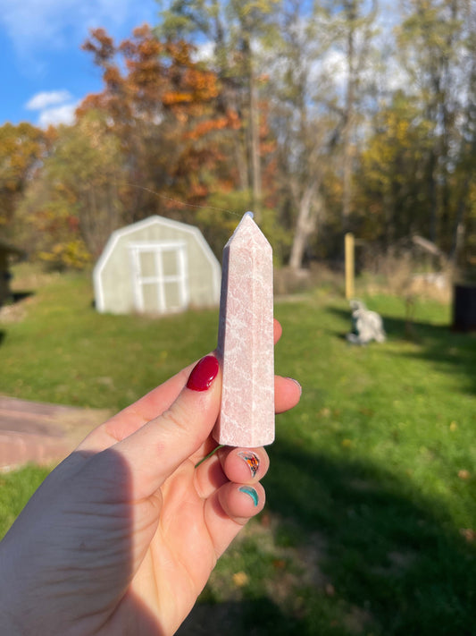 Pink Opal Crystal Tower