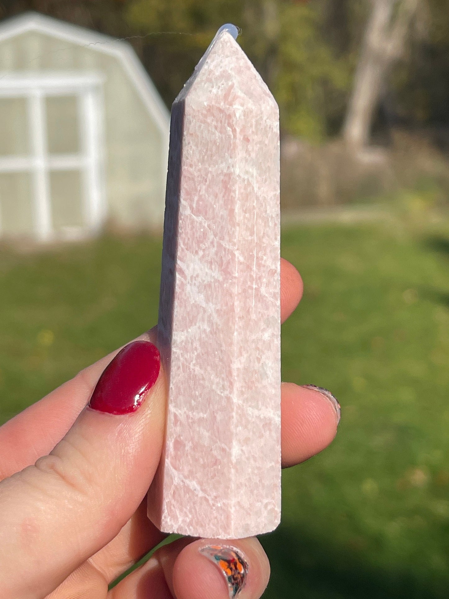 Pink Opal Crystal Tower