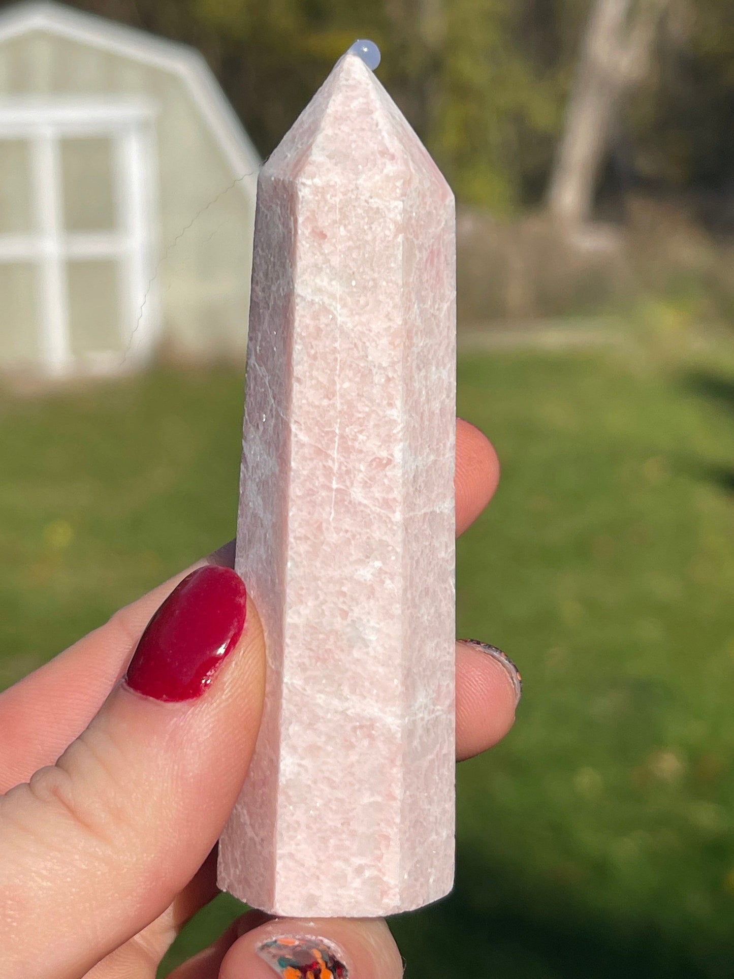 Pink Opal Crystal Tower