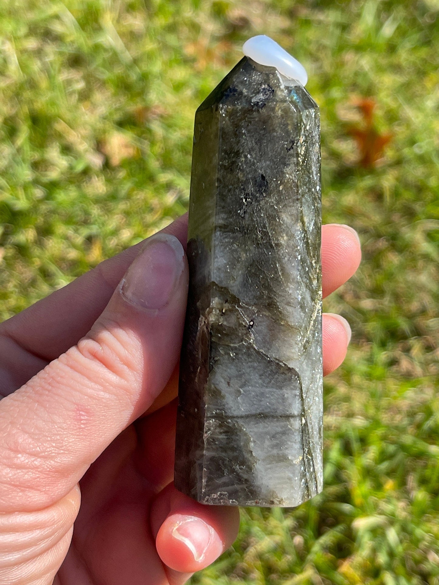 Blue Flash Labradorite Crystal Tower