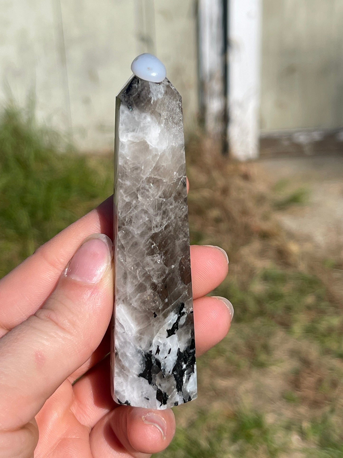 Rainbow Moonstone Crystal Tower