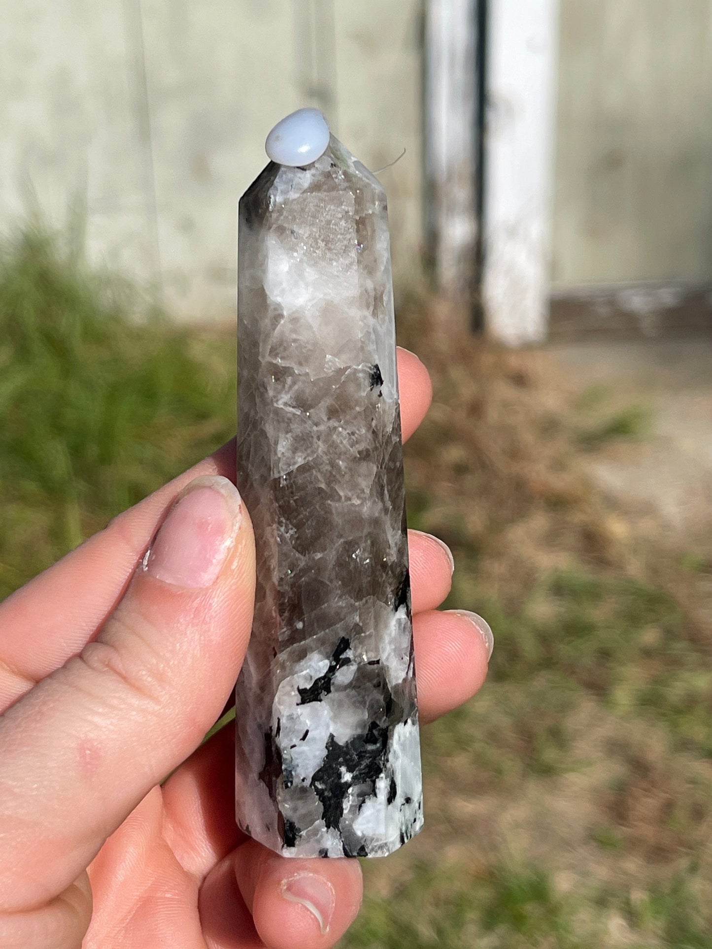 Rainbow Moonstone Crystal Tower