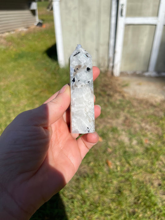 Rainbow Moonstone Crystal Tower