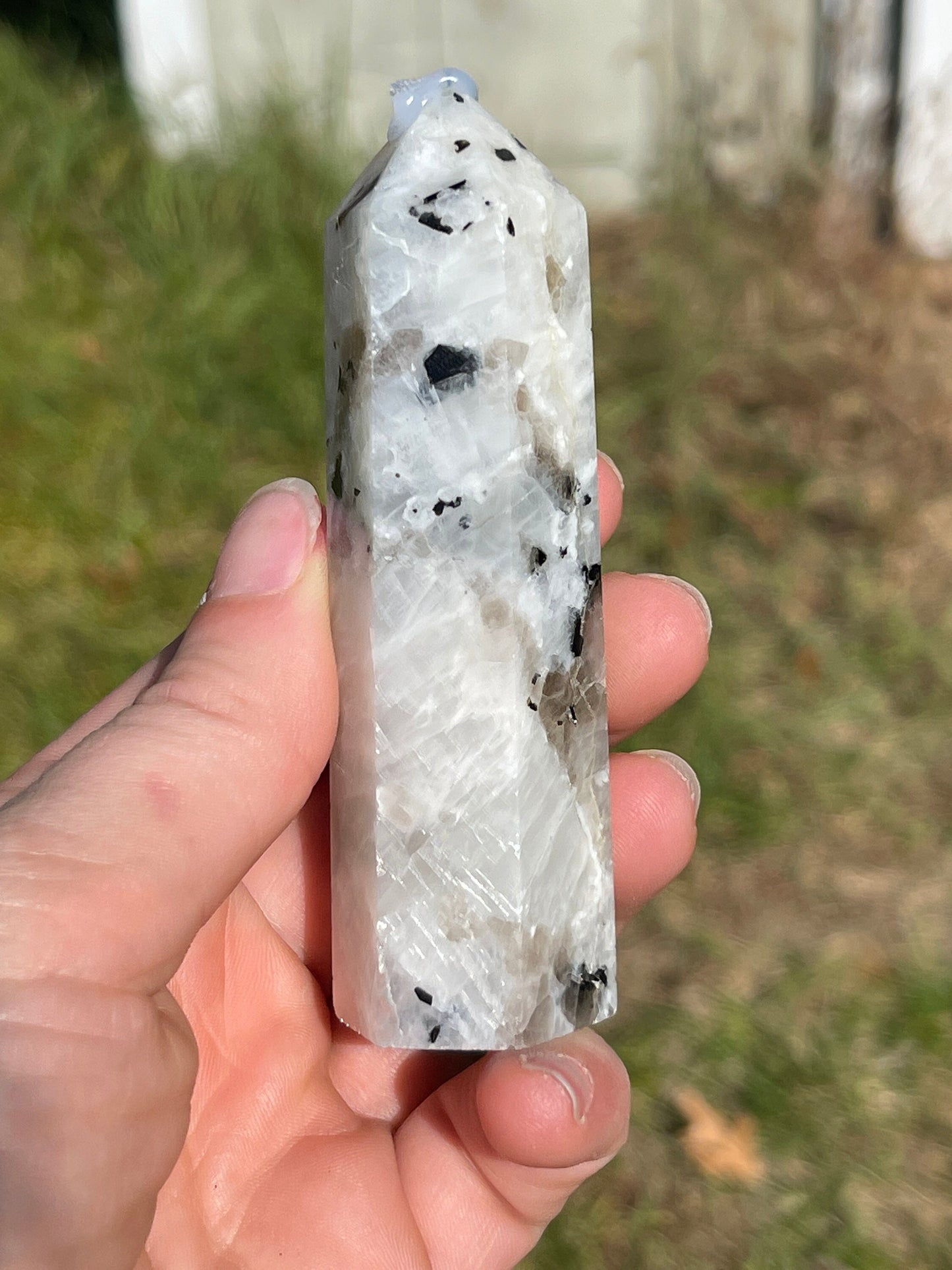 Rainbow Moonstone Crystal Tower