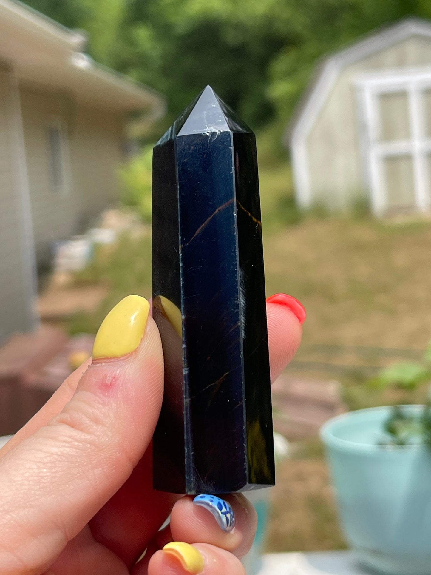 Blue Tiger Eye Tower Point