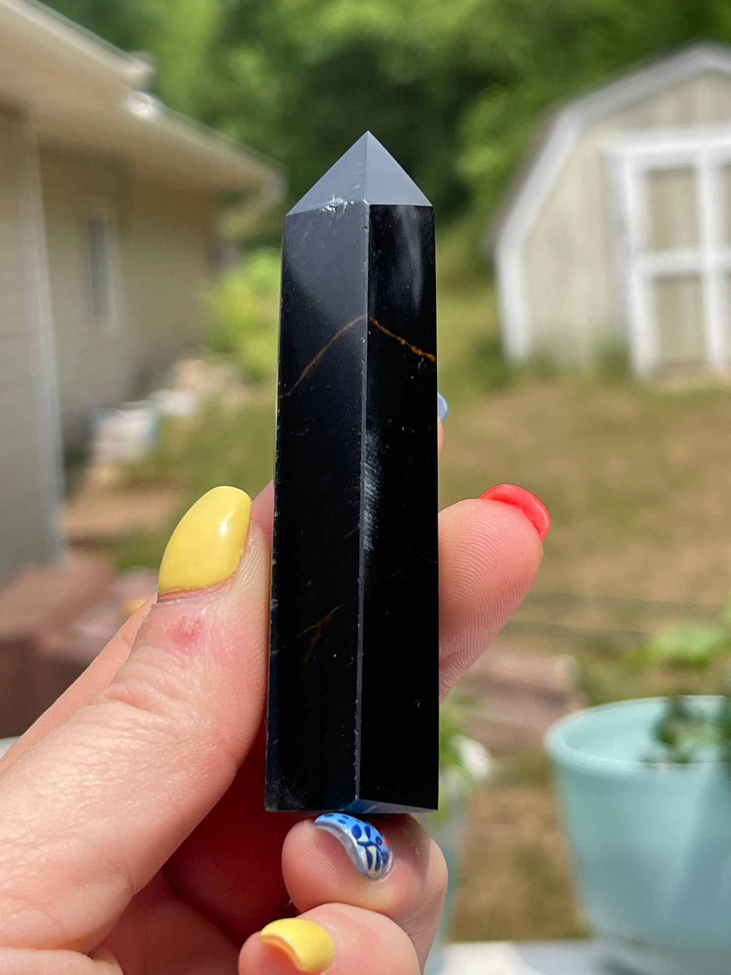 Blue Tiger Eye Tower Point