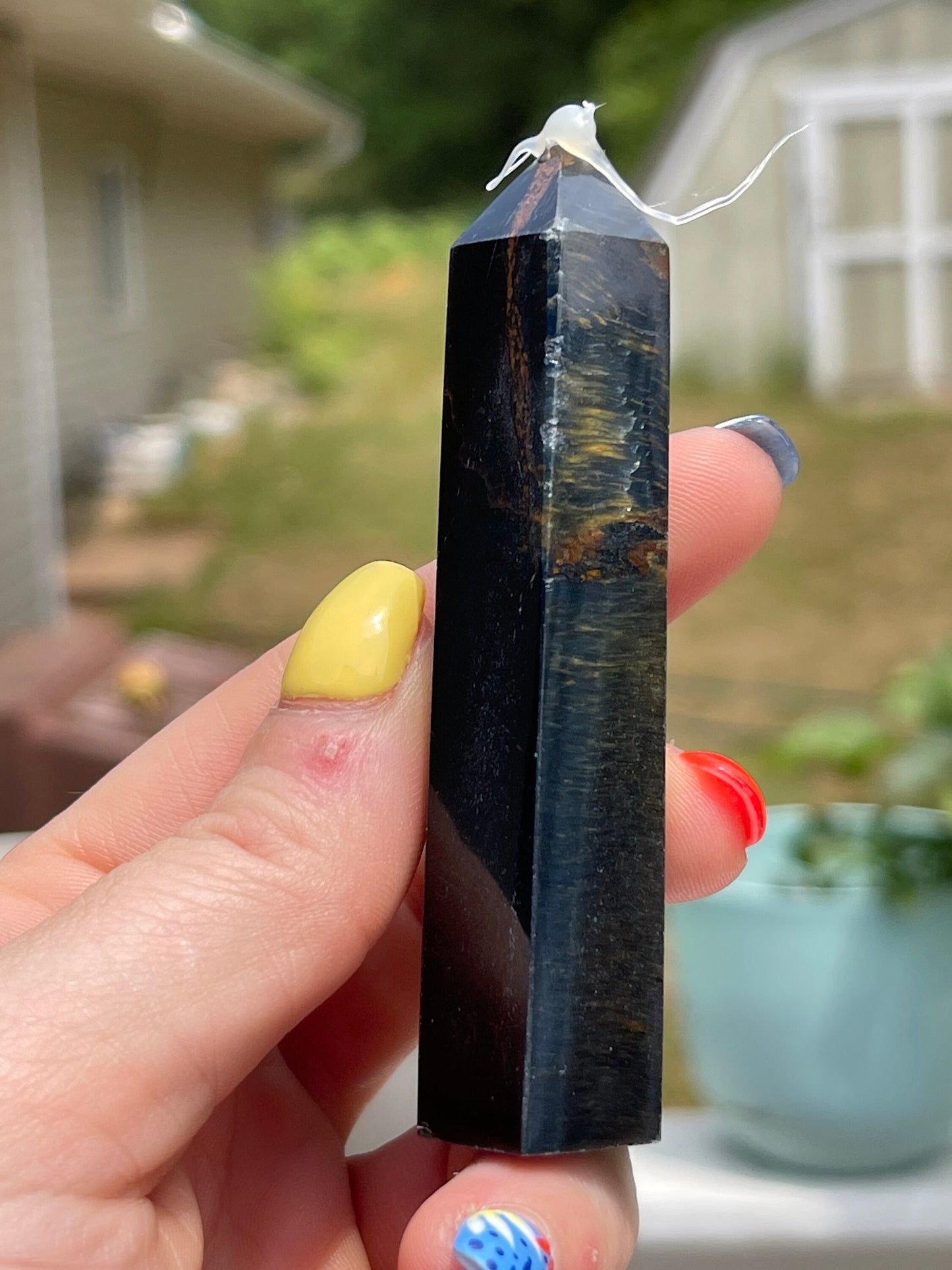 Blue Tiger Eye Crystal Tower