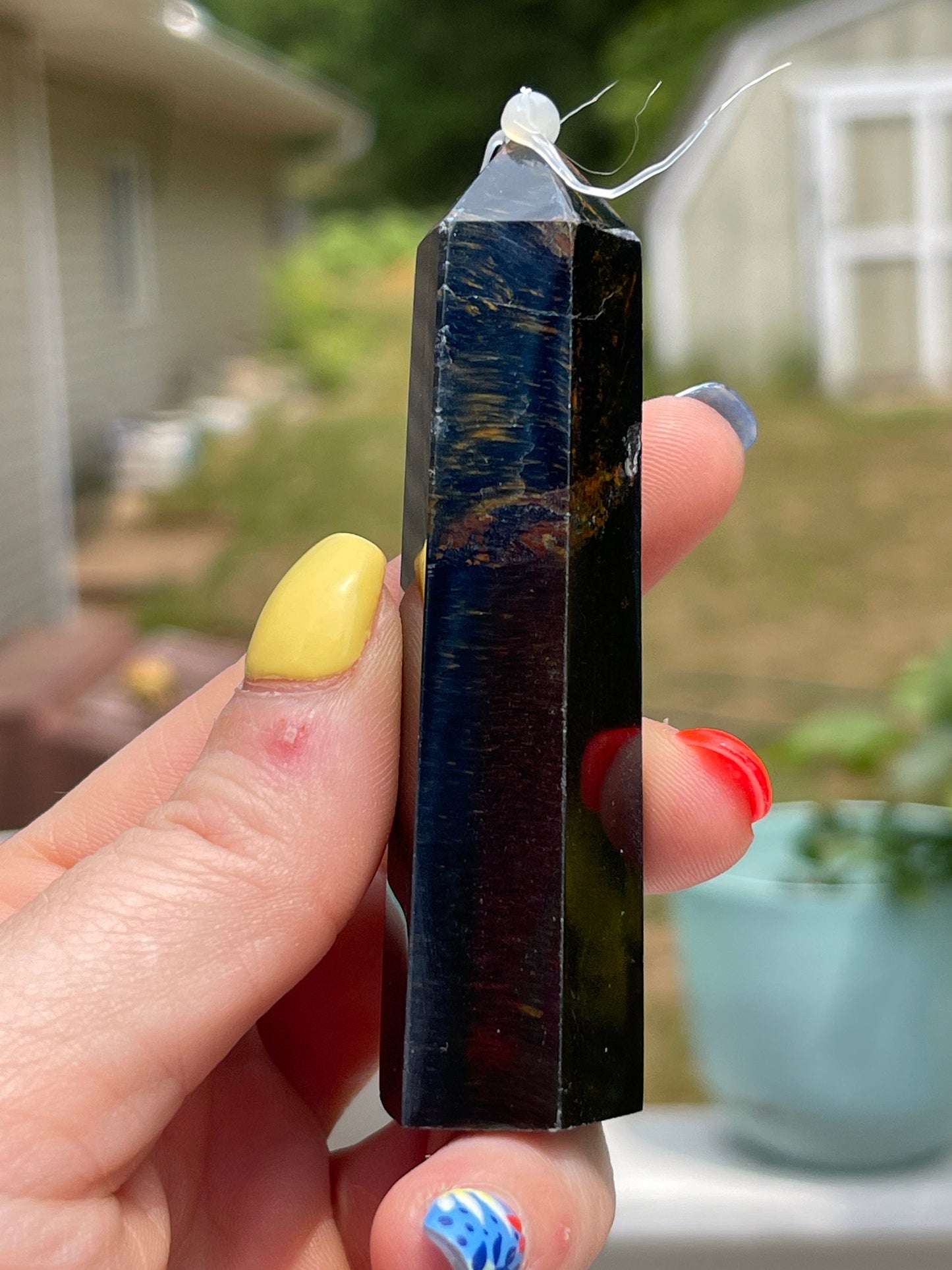 Blue Tiger Eye Crystal Tower