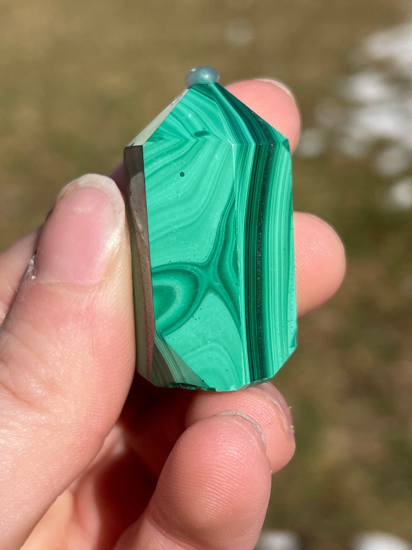 Mini Malachite Crystal Point Tower