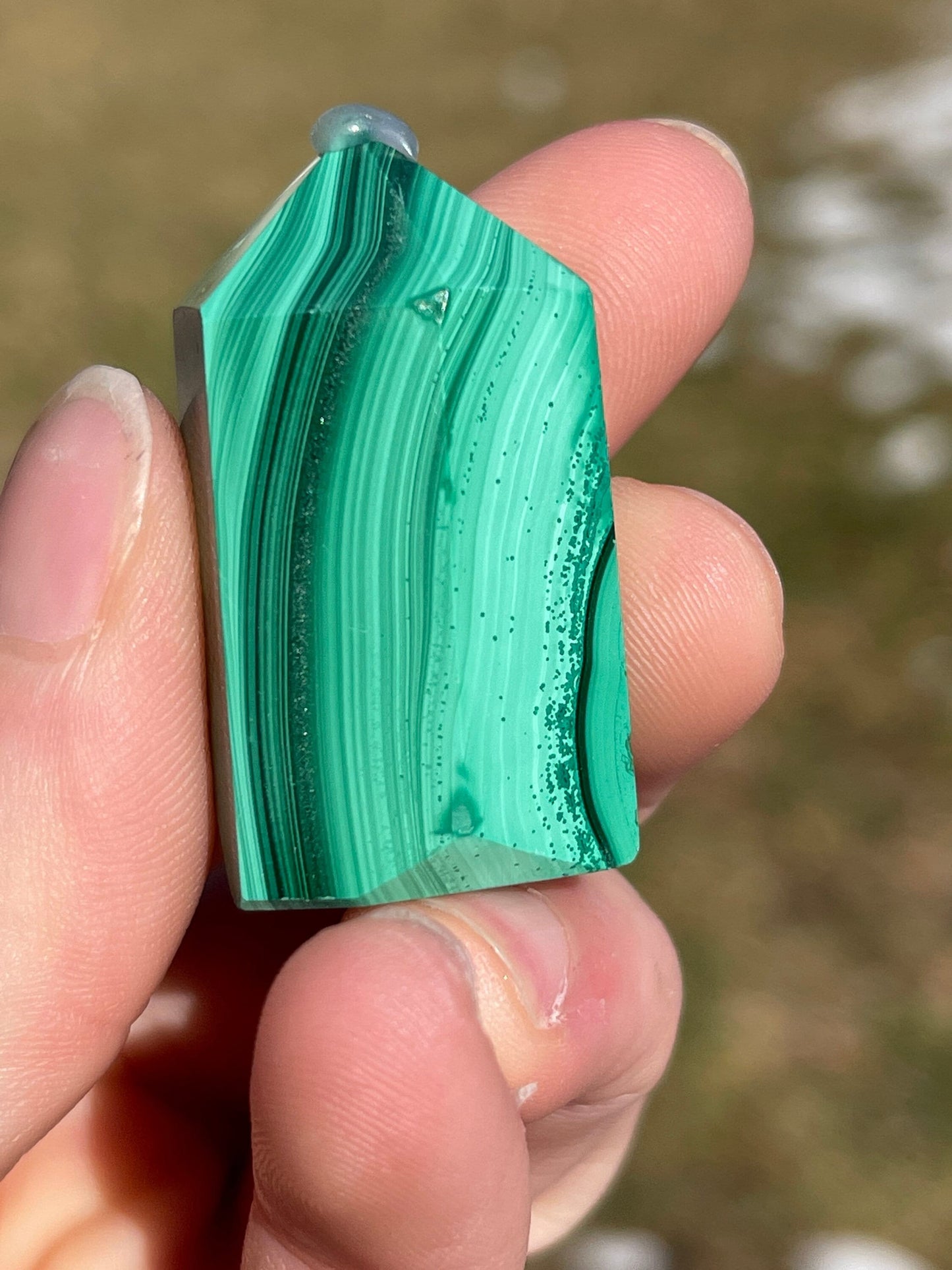 Mini Malachite Crystal Point Tower
