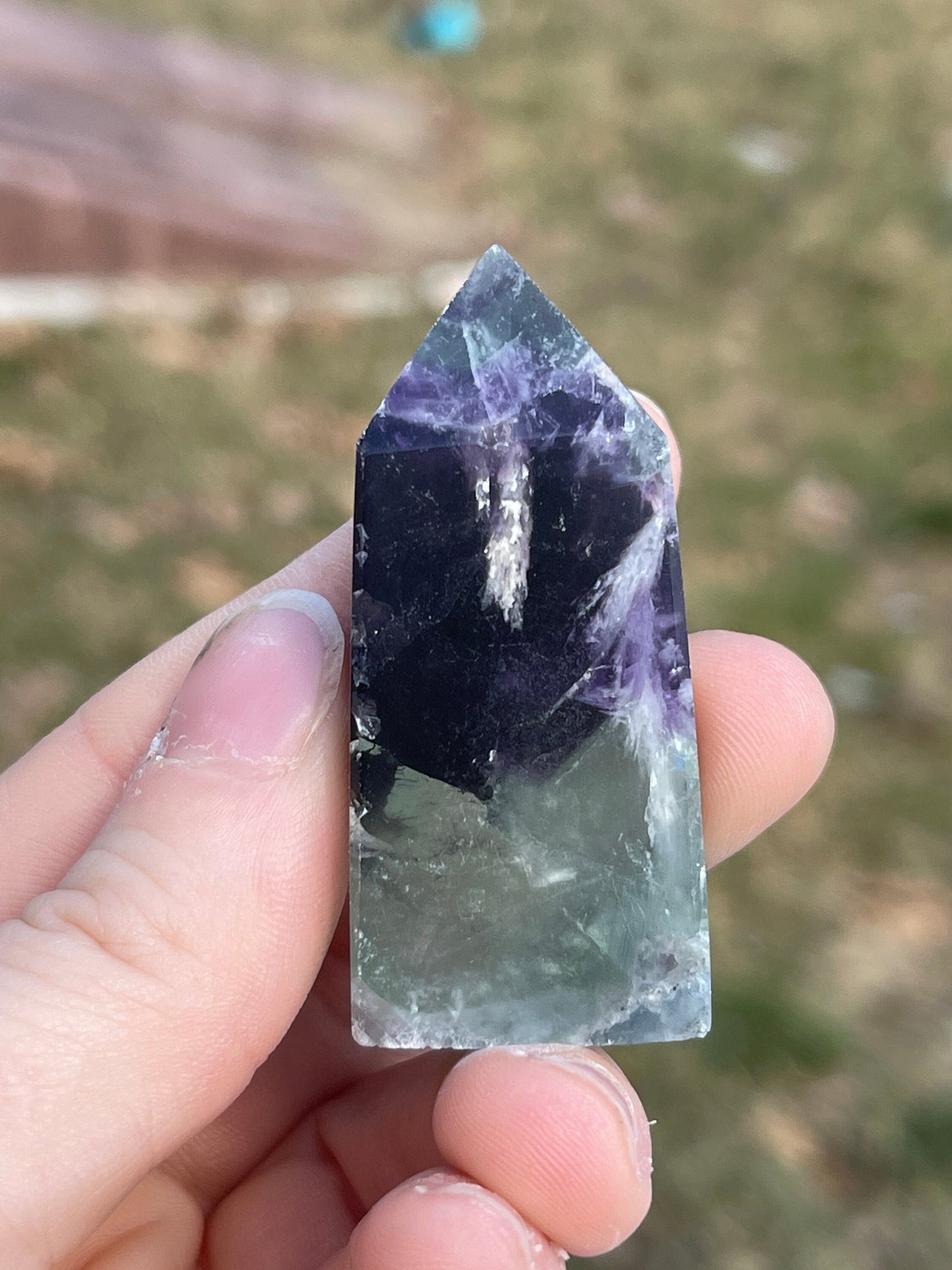 Snowflake Fluorite Crystal Tower