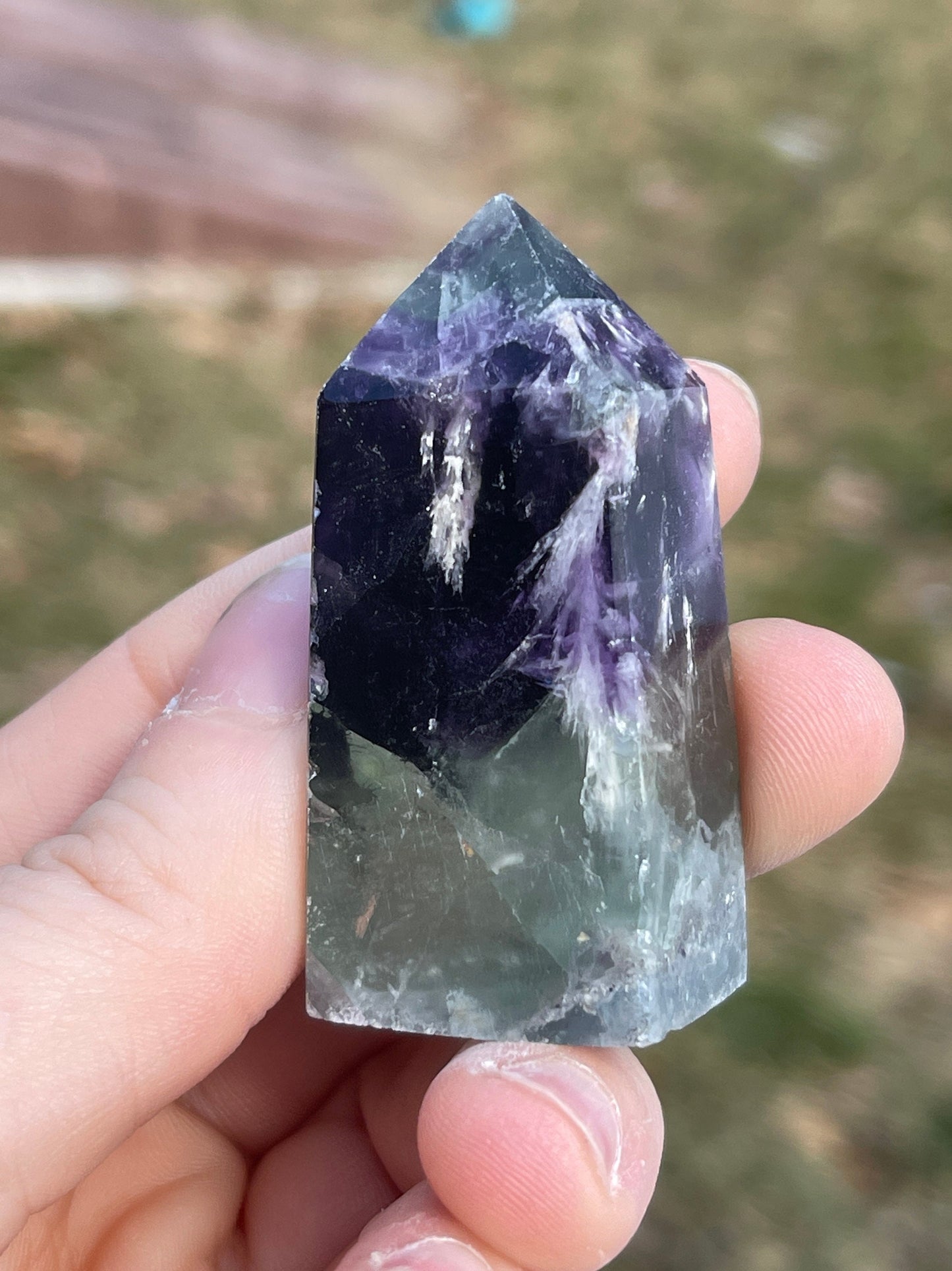 Snowflake Fluorite Crystal Tower