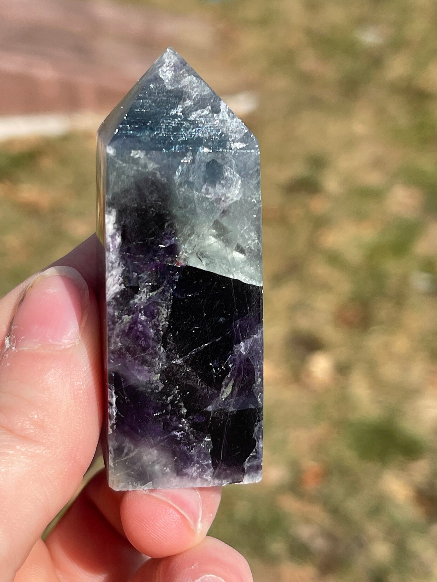 Snowflake Fluorite Crystal Tower