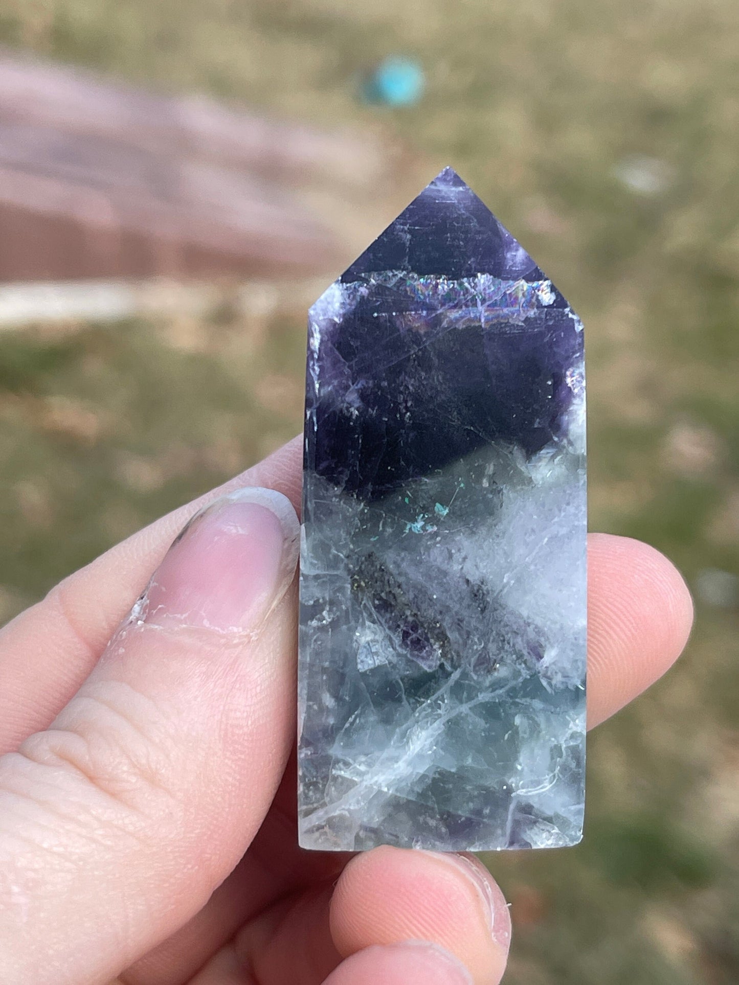 Snowflake Fluorite Crystal Tower
