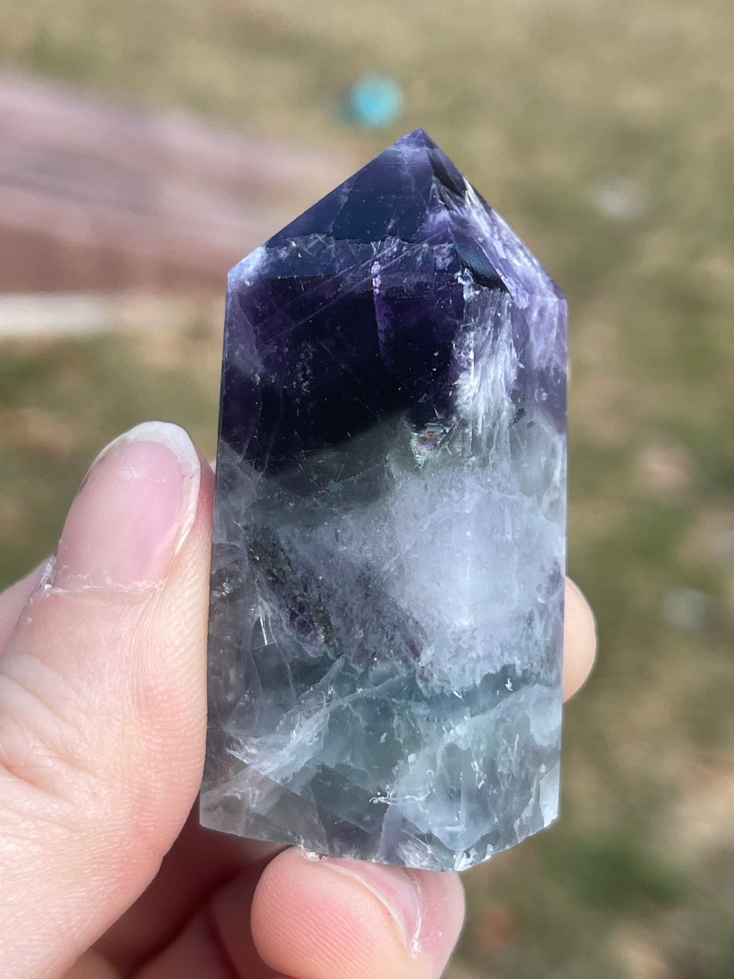 Snowflake Fluorite Crystal Tower