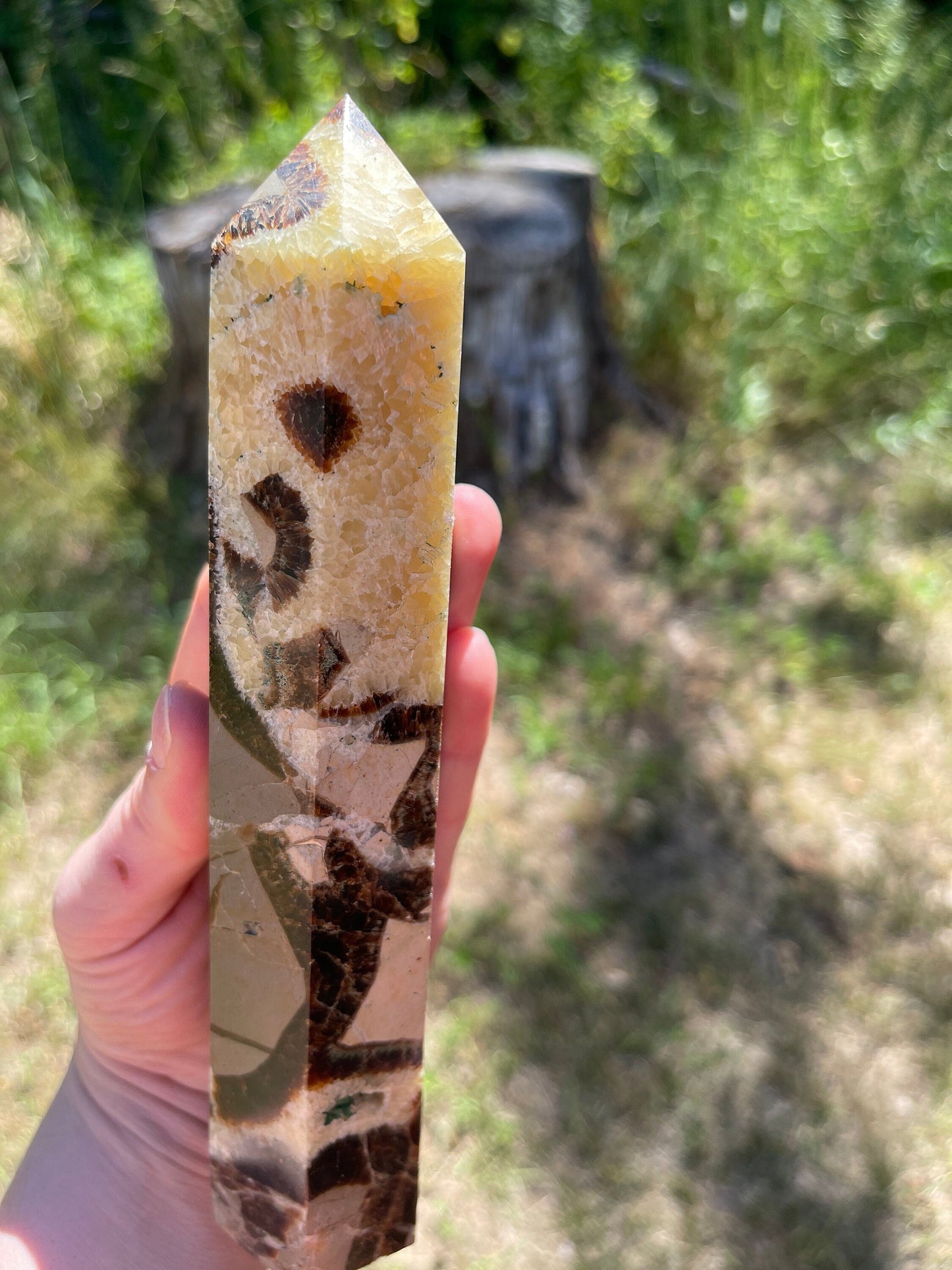 Septarian tower  | crystal gift | meditation stone