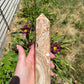 Chocolate Calcite Tower with Druzy