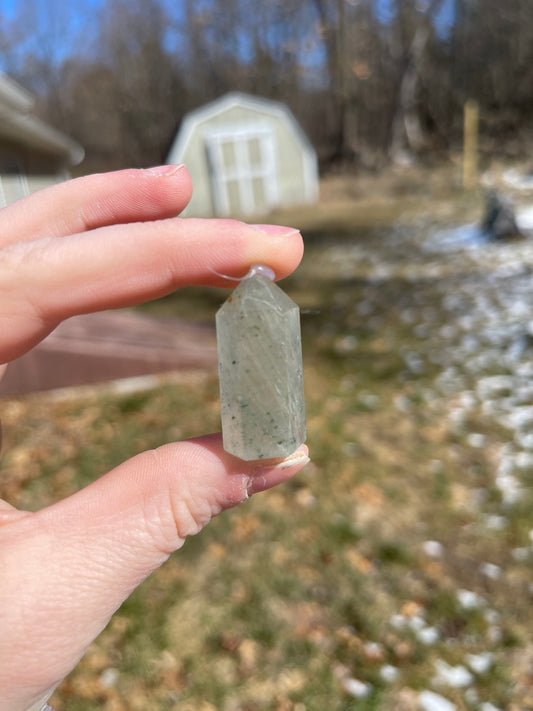 Mini Lodolite Crystal Tower I | Garden Quartz | Crystal Gift | Meditation Stone