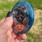 Halloween Witch Cat Agate Coaster