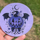 Halloween Pumpkin Bat Agate Coaster