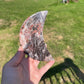 Hematite Quartz Moon Carving