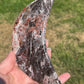 Hematite Quartz Moon Carving