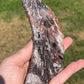 Hematite Quartz Moon Carving