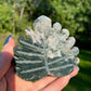 Moss Agate Crystal Leaf Carving