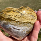 Ocean Jasper Heart Carving: Polished Crystal Meditation Stone