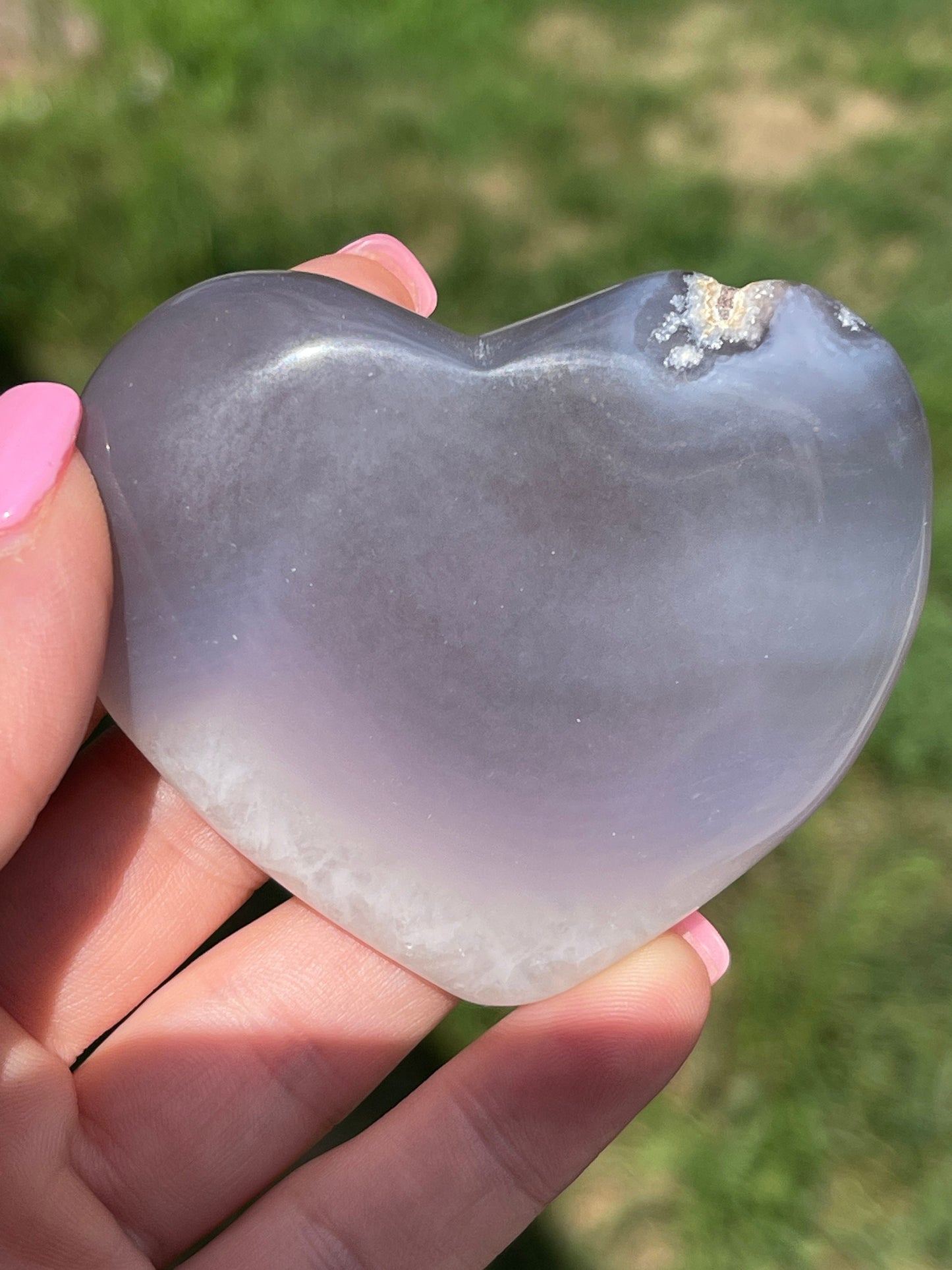 Agate Heart Carving