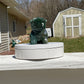 Moss Agate Bulldog Carving