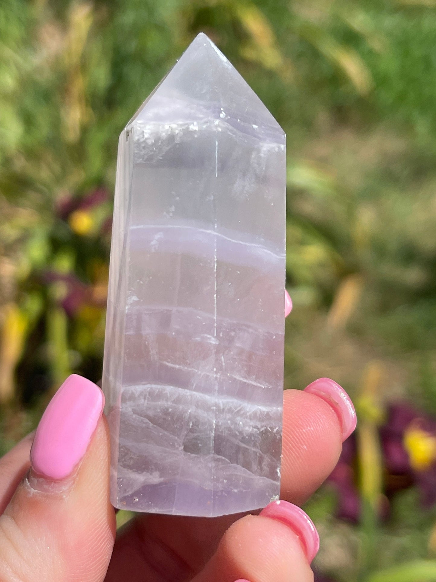 1 pc lavender fluorite tower