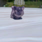 Lepidolite Crystal Cat Carving: Meditation Animal Figurine