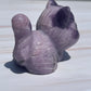 Lepidolite Crystal Cat Carving: Meditation Animal Figurine