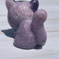 Lepidolite Crystal Cat Carving: Meditation Animal Figurine